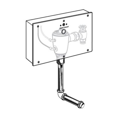 American Standard Ultima™ Selectronic Concealed Urinal Flush Valve with Wall Box, Base Model, Piston-Type, 0.125 gpf/0.5 Lpf