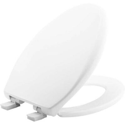 Bemis Bemis Affinity® Elongated Plastic Toilet Seat in White with Top-Tite® Stay·Tite® Seat Fastening System®, Easy Clean®, Whisper Close®, Precision Seat Fit® Adjustable Hinge and Super Grip Bumpers®