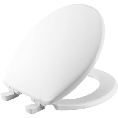 Bemis Bemis Round Plastic Toilet Seat in White with Easy Clean® and Whisper Close®