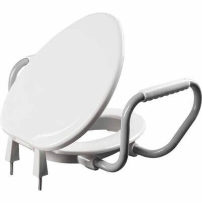 Bemis Assurance with Clean·Shield 3'' Premium Raised Toilet Seat + Support Arms, Snap-2-Secure (Stay·Tite), self-sustaining check hinges and Super Grip Bumpers