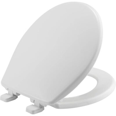 Bemis Bemis Round Hospitality Plastic Toilet Seat in White with Stay·Tite® Seat Fastening System and Whisper Close® Hinge