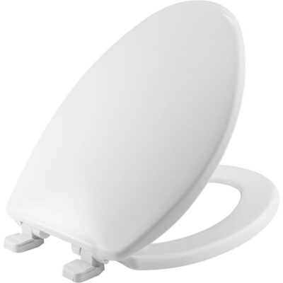 Bemis Bemis Elongated Hospitality Plastic Toilet Seat in White with Stay·Tite® Seat Fastening System and Whisper Close® Hinge