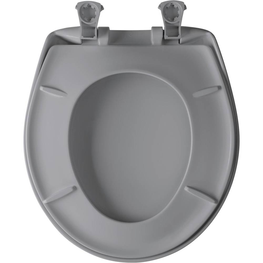 Bemis Bemis Round Plastic Toilet Seat in Black with Stay·Tite® Seat Fastening System, Easy Clean® and Whisper Close® Hinge - Image 12