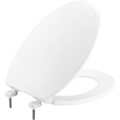 Bemis Bemis Elongated Hospitality Plastic Toilet Seat in White with Stay·Tite® Commercial Fastening System