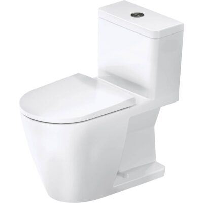 Duravit Duravit D-Neo 1.32/0.92 GPF Dual Flush Rimless Elongated One Piece Toilet in White, Top Push Button Flush - Seat Sold Separately