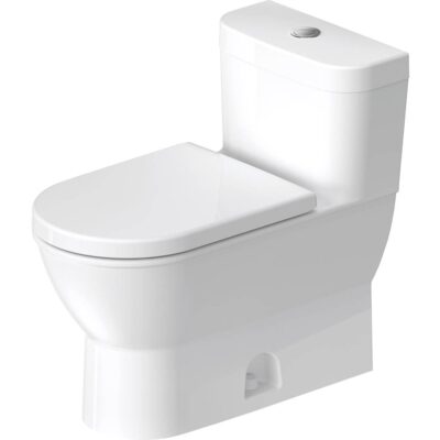 Duravit Duravit Darling New 1.28 GPF Single Flush Elongated One Piece Toilet in White, Top Push Button Flush - Seat Sold Separately