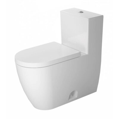 Duravit Duravit ME by Starck 1.32/0.92 GPF Dual Flush Rimless Elongated One Piece Toilet in White, Top Push Button Flush - Seat Included