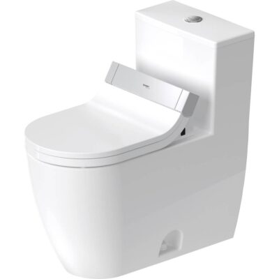 Duravit Duravit ME by Starck 1.32/0.92 GPF Dual Flush Rimless Elongated One Piece Toilet in White, Top Push Button Flush - Seat Sold Separately