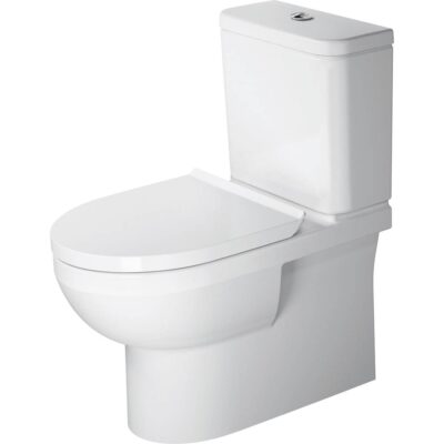 Duravit Duravit No.1 1.6/0.8 GPF Dual Flush Rimless Round Close Coupled Toilet Bowl in White