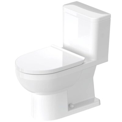 Duravit Duravit No.1 1.28 GPF Single Flush Rimless Elongated ADA Compliant One Piece Toilet in White, Left Lever Flush - Seat Sold Separately