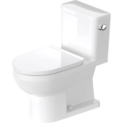 Duravit Duravit No.1 1.28 GPF Single Flush Rimless Elongated ADA Compliant One Piece Toilet in White, Right Lever Flush - Seat Included
