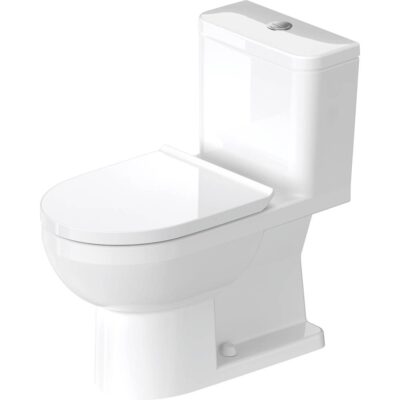 Duravit Duravit No.1 1.32/0.92 GPF Dual Flush Rimless Elongated One Piece Toilet in White, Top Push Button Flush - Seat Sold Separately