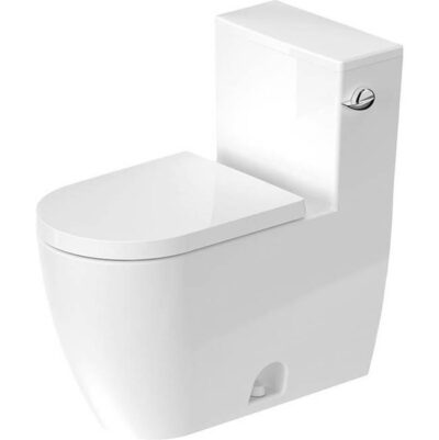 Duravit Duravit ME by Starck 1.28 GPF Single Flush Rimless Elongated ADA Compliant One Piece Toilet in White, Left Lever Flush - Seat Included
