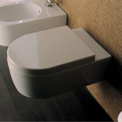 Lacava Wall-hung porcelain toilet for concealed flushing system ( Geberit #GE 111335005).