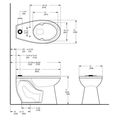 Sloan ST2029A-BPL CLOSET ASM FM ADA TS UNIVER