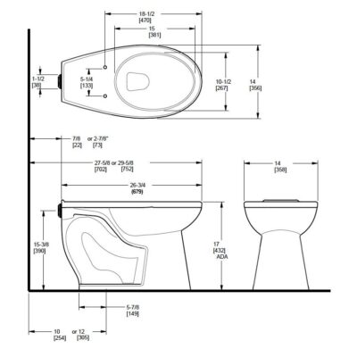 Sloan ST2039A CLOSET FIX ASM ADA FM RS UNIVER