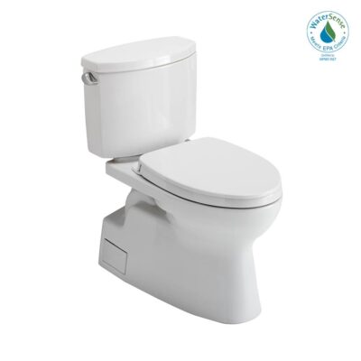 TOTO TOTO® Vespin® II Two-Piece Elongated 1.28 GPF Universal Height Toilet with CEFIONTECT and SS124 SoftClose Seat, WASHLET+ Ready, Bone