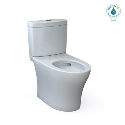 TOTO TOTO Aquia IV Two-Piece Elongated Dual Flush 1.28 and 0.9 GPF Skirted Toilet with CEFIONTECT, Cotton White