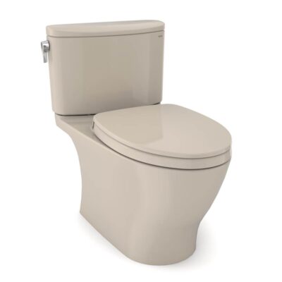 TOTO Nexus® Two-Piece Elongated 1.28 GPF Universal Height Toilet with CEFIONTECT® and SS124 SoftClose Seat, WASHLET®+ Ready, Bone