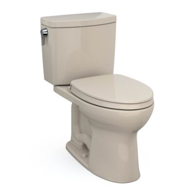TOTO Drake® II 1G® Two-Piece Elongated 1.0 GPF Universal Height Toilet with CEFIONTECT and SS124 SoftClose Seat, WASHLET+ Ready, Bone