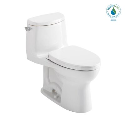 TOTO UltraMax® II 1G® One-Piece Elongated 1.0 GPF Universal Height Toilet with CEFIONTECT and SS124 SoftClose Seat, WASHLET+ Ready, Cotton White