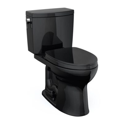 TOTO Drake® II 1G® Two-Piece Elongated 1.0 GPF Universal Height Toilet with SS124 SoftClose Seat, WASHLET+ Ready, Ebony