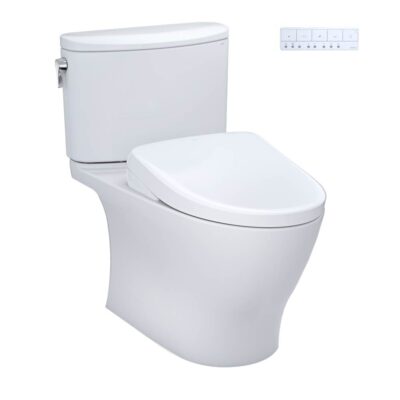 TOTO WASHLET®+ Nexus® 1G® Two-Piece Elongated 1.0 GPF Toilet with Auto Flush S7 Contemporary Bidet Seat, Cotton White