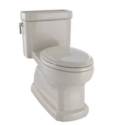 TOTO Eco Guinevere® Elongated 1.28 GPF Universal Height Skirted Toilet with CEFIONTECT® and SoftClose Seat, Bone