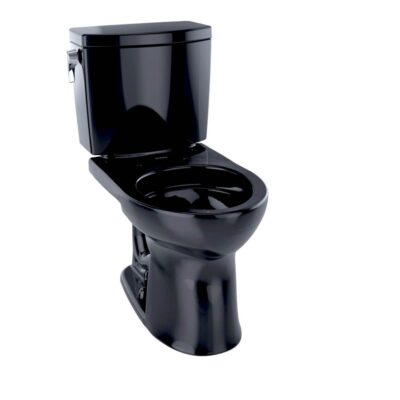 TOTO Drake® II 1G® Two-Piece Round 1.0 GPF Universal Height Toilet, Ebony