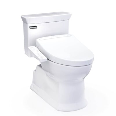 TOTO WASHLET®+ Soirée® Elongated 1.28 GPF Universal Height Toilet with S2 Bidet Seat, Cotton White