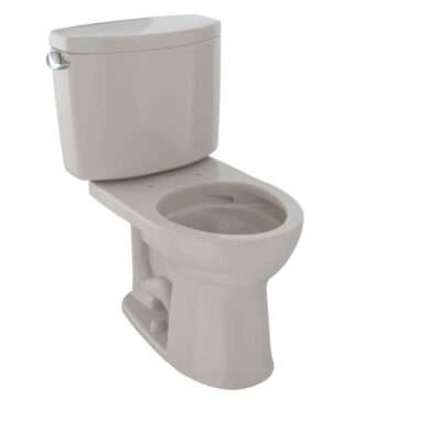 TOTO Drake® II Two-Piece Round 1.28 GPF Universal Height Toilet with CEFIONTECT, Bone