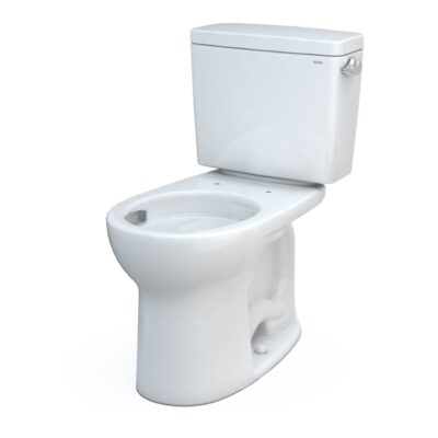 TOTO Drake® Two-Piece Round 1.28 GPF Universal Height TORNADO FLUSH® Toilet with CEFIONTECT®, Cotton White