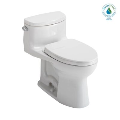 TOTO TOTO® Supreme® II One-Piece Elongated 1.28 GPF Universal Height Toilet with CEFIONTECT and SS124 SoftClose Seat, WASHLET+ Ready, Bone