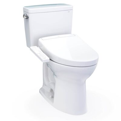 TOTO Drake® WASHLET®+ Two-Piece Elongated 1.6 GPF TORNADO FLUSH® Toilet with S2 Bidet Seat, Cotton White