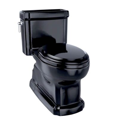 TOTO Eco Guinevere® Elongated 1.28 GPF Universal Height Skirted Toilet with SoftClose Seat, Ebony