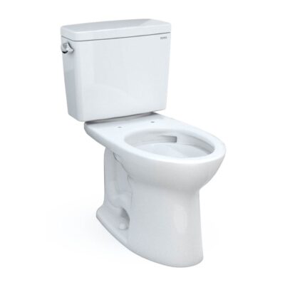 TOTO Drake® Two-Piece Elongated 1.6 GPF Universal Height TORNADO FLUSH® Toilet with CEFIONTECT and 10 Inch Rough-In, Cotton White