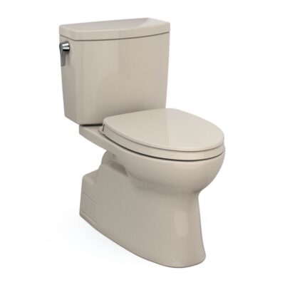 TOTO Vespin® II 1G Two-Piece Elongated 1.0 GPF Universal Height Toilet with CEFIONTECT and SS124 SoftClose Seat, WASHLET+ Ready, Bone