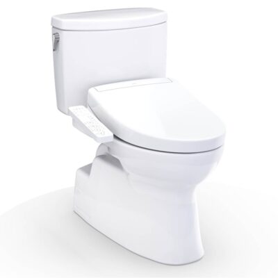 TOTO WASHLET+® Vespin® II 1G® Two-Piece Elongated 1.0 GPF Toilet and WASHLET+® S2 Bidet Seat, Cotton White