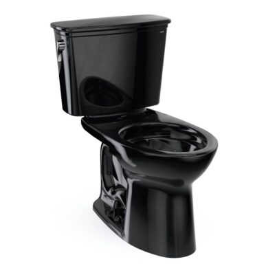 TOTO Drake® Transitional Two-Piece Elongated 1.28 GPF Universal Height TORNADO FLUSH® Toilet, Ebony