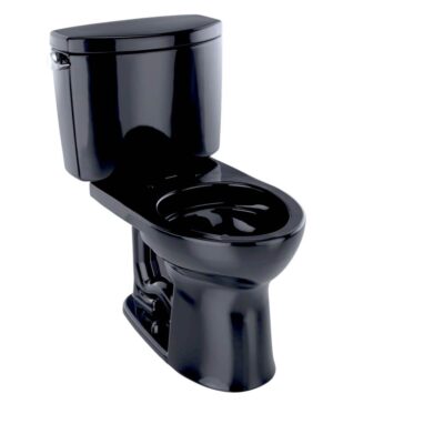 TOTO Drake® II Two-Piece Round 1.28 GPF Universal Height Toilet, Ebony