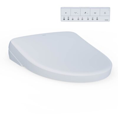 TOTO WASHLET®+ S7A Electronic Bidet Toilet Seat with EWATER+® Bowl and Wand Cleaning, Auto Open and Close Contemporary Lid, Elongated, Cotton White