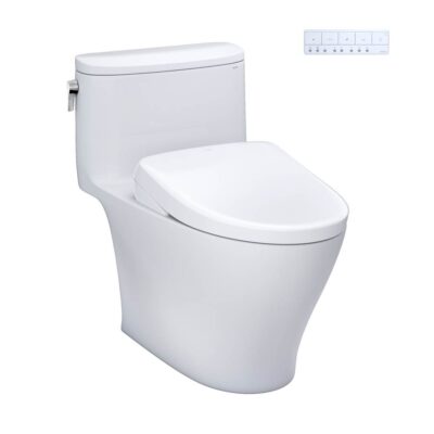 TOTO WASHLET®+ Nexus® One-Piece Elongated 1.28 GPF Toilet with S7 Contemporary Bidet Seat, Cotton White