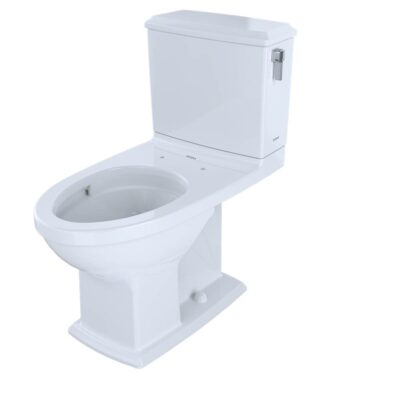 TOTO Connelly® Two-Piece Elongated Dual-Max® 1.28 and 0.9 GPF Universal Height Toilet with CEFIONTECT and Right Lever, Colonial White
