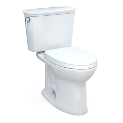 TOTO Drake® Transitional Two-Piece Elongated 1.28 GPF Universal Height TORNADO FLUSH ® Toilet with 10 Inch Rough-In, CEFIONTECT®, and SoftClose® Seat, WASHLET®+ Ready, Cotton White