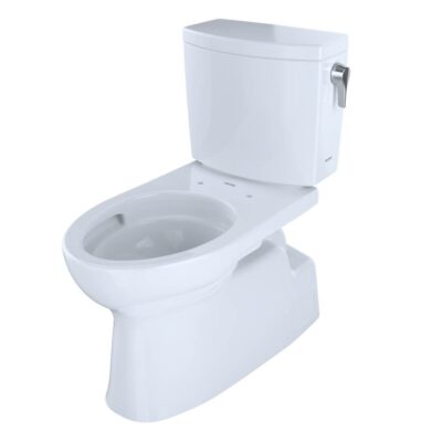TOTO Vespin® II 1G® Two-Piece Elongated 1.0 GPF Universal Height Skirted Toilet with CEFIONTECT and Right-Hand Trip Lever, Cotton White