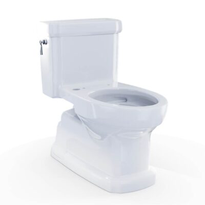 TOTO Eco Guinevere® WASHLET+ Ready Elongated 1.28 GPF Universal Height Skirted Toilet with CEFIONTECT®, Cotton White