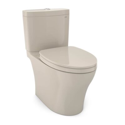 TOTO TOTO Aquia IV WASHLET+ Two-Piece Elongated Dual Flush 1.28 and 0.9 GPF Toilet with CEFIONTECT, Bone
