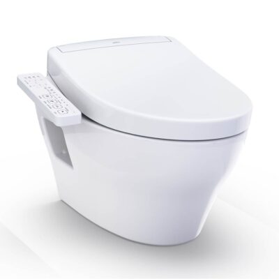 TOTO WASHLET®+ EP Wall-Hung Elongated Toilet and WASHLET S2 Bidet Seat and DuoFit® In-Wall 0.9 and 1.28 GPF Dual-Flush Tank System, Matte Silver