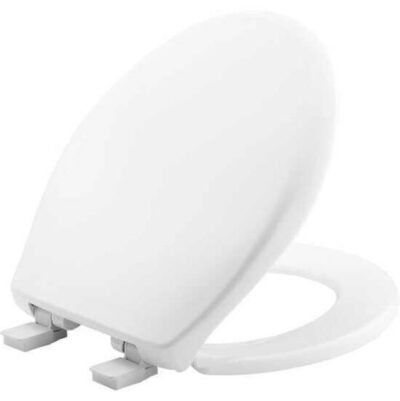 Bemis Bemis Affinity® Round Plastic Toilet Seat in Biscuit with Stay·Tite® Seat Fastening System®, Easy Clean®, Whisper Close®, Precision Seat Fit® Adjustable Hinge and Super Grip Bumpers®