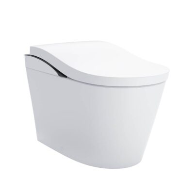 TOTO NEOREST® LS Dual Flush 1.0 or 0.8 GF Integrated Bidet Toilet, Cotton White with Black Trim